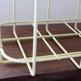 Yellow metal bottle holder