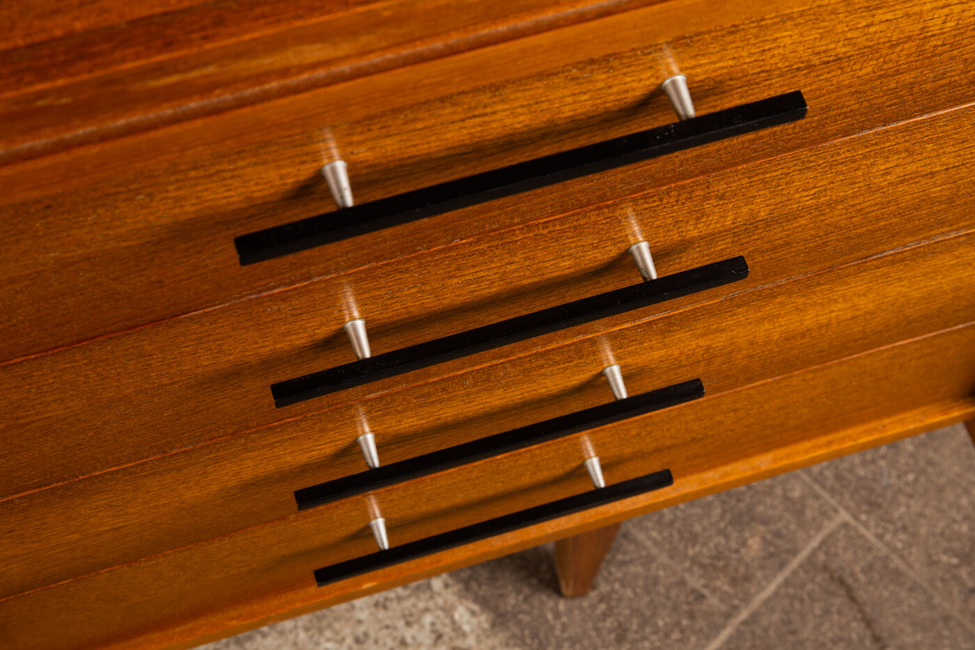 High wooden and glass line of the 60s