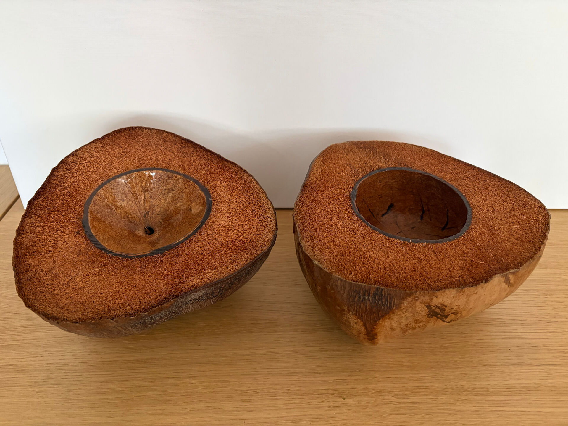 Large ice bucket made of genuine coconut