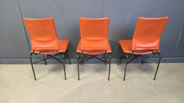 Ensemble de 6 chaises de salle à manger Ross Littel pour Matteo Grassi, années 1970.