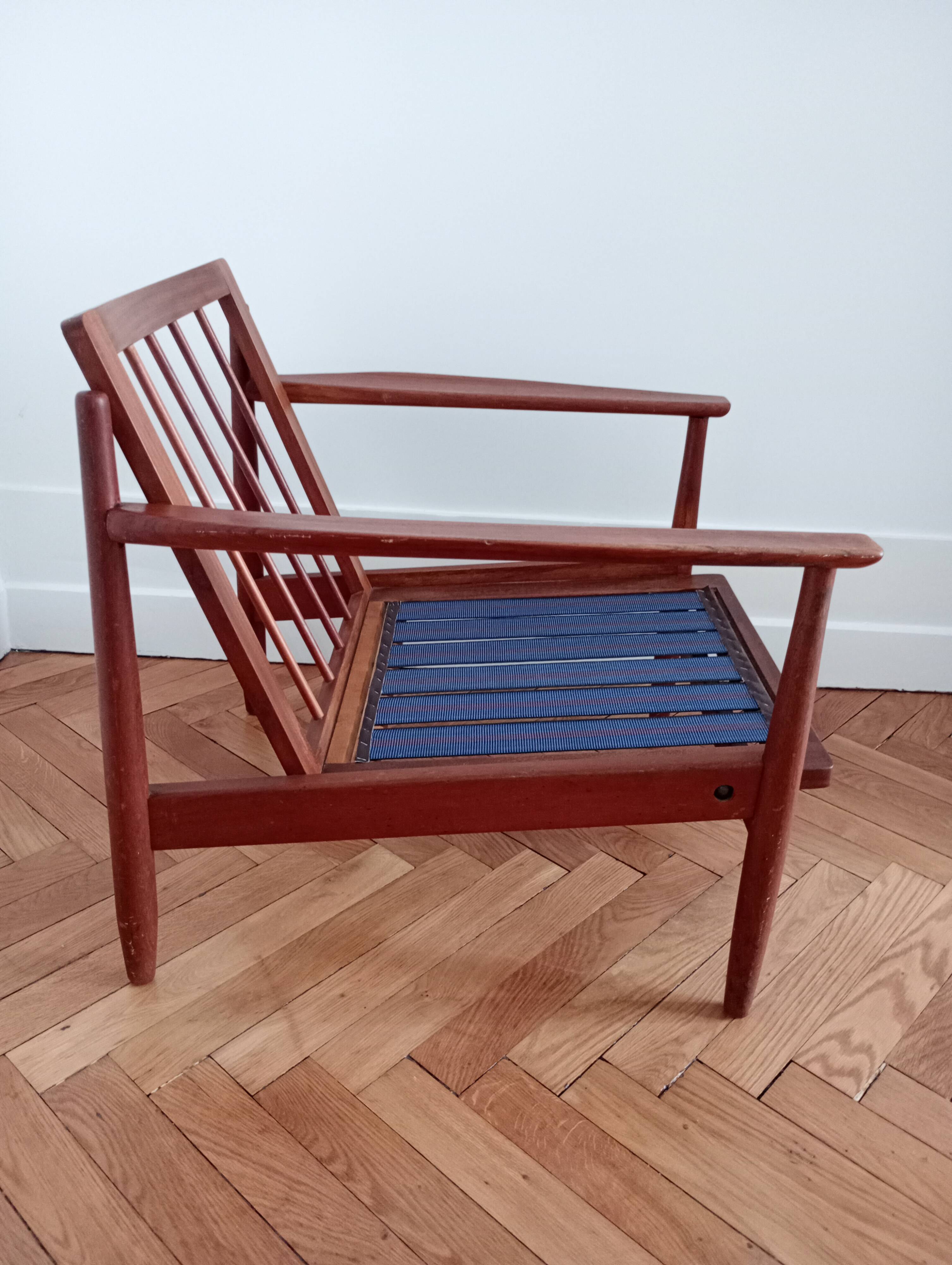 Pair of vintage Scandinavian teak armchairs.