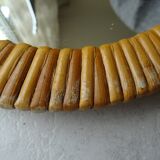 Round mirror in rattan and vintage wicker
