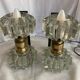 Pair of 1930s wall lights, Italian work, Murano glass and brass