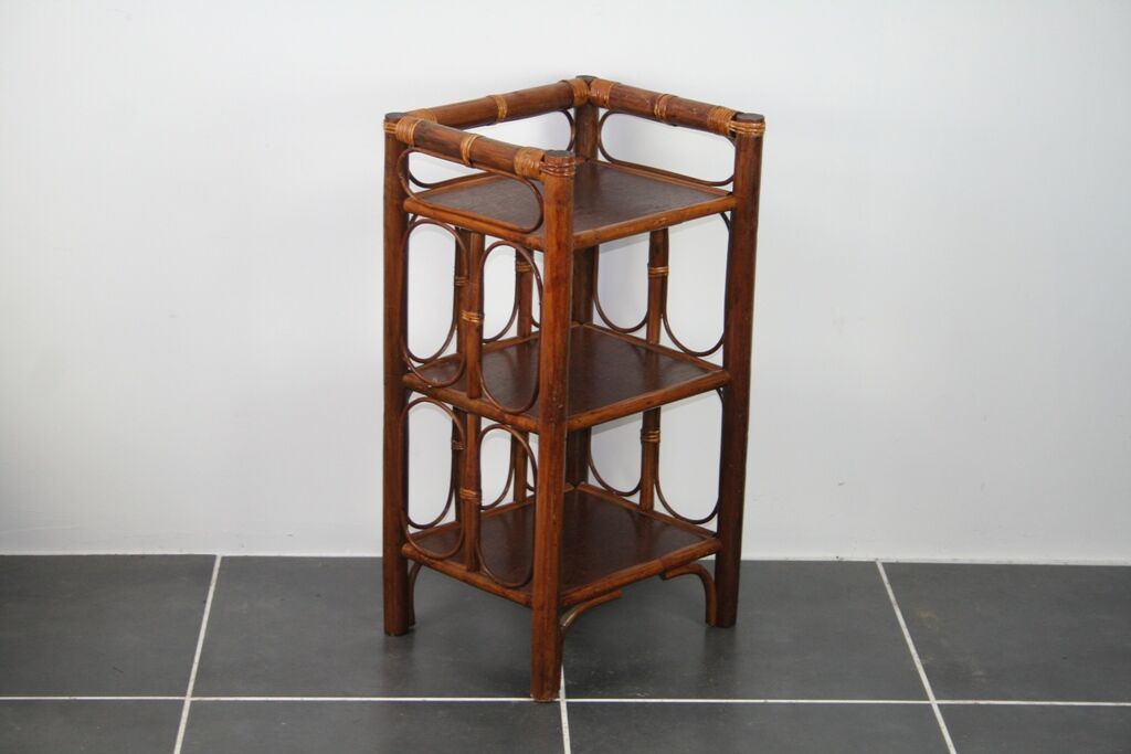 Vintage rattan shelf