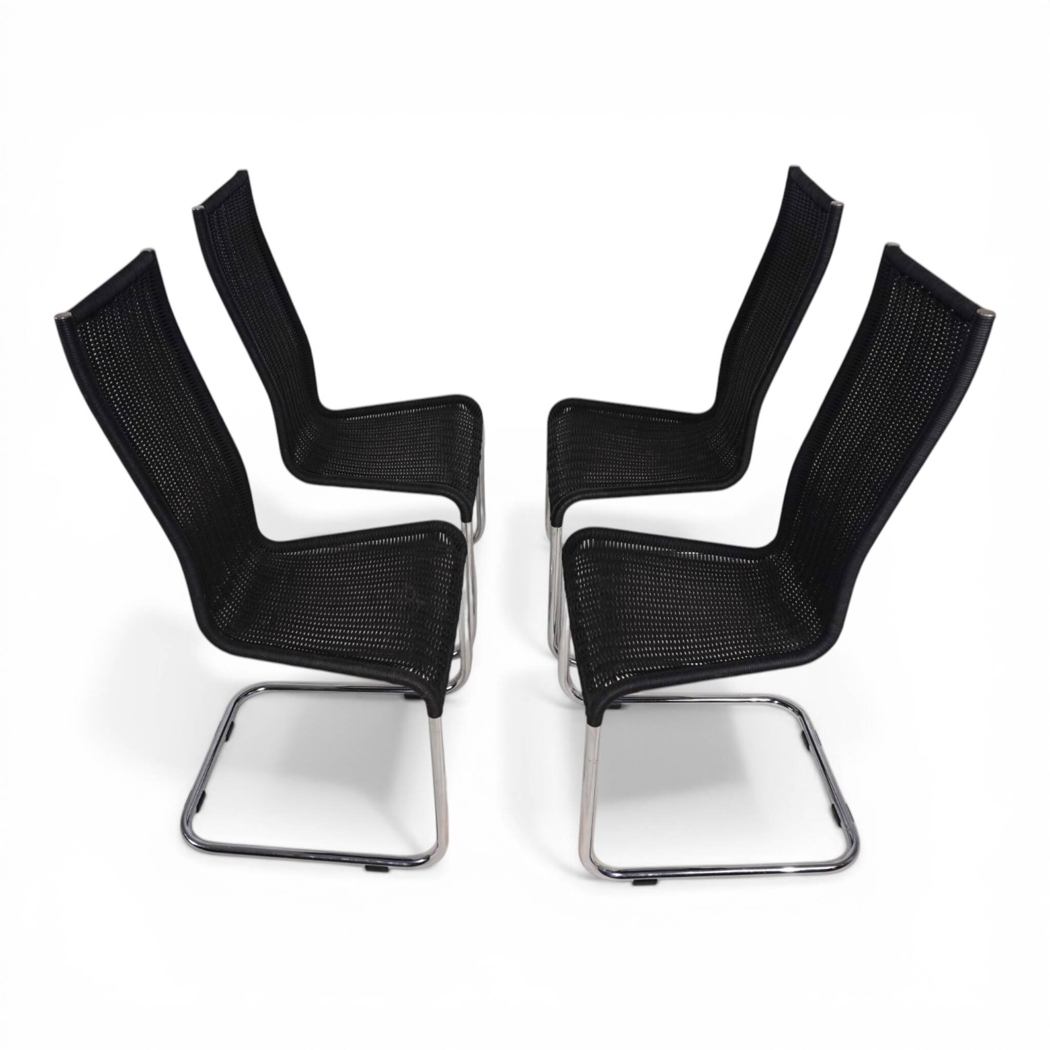 Set of 4 B 25 Tecta Cantilever Chairs by Axel Bruchhäuser, 1980