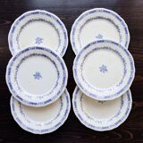 6 assiettes plates vintage Gien – Modèle “Royal”