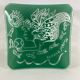 Federica Matta Signed Glass Trinket Tray in Screen-Printed Glass