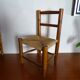 Chaise bois paillée enfant vintage
