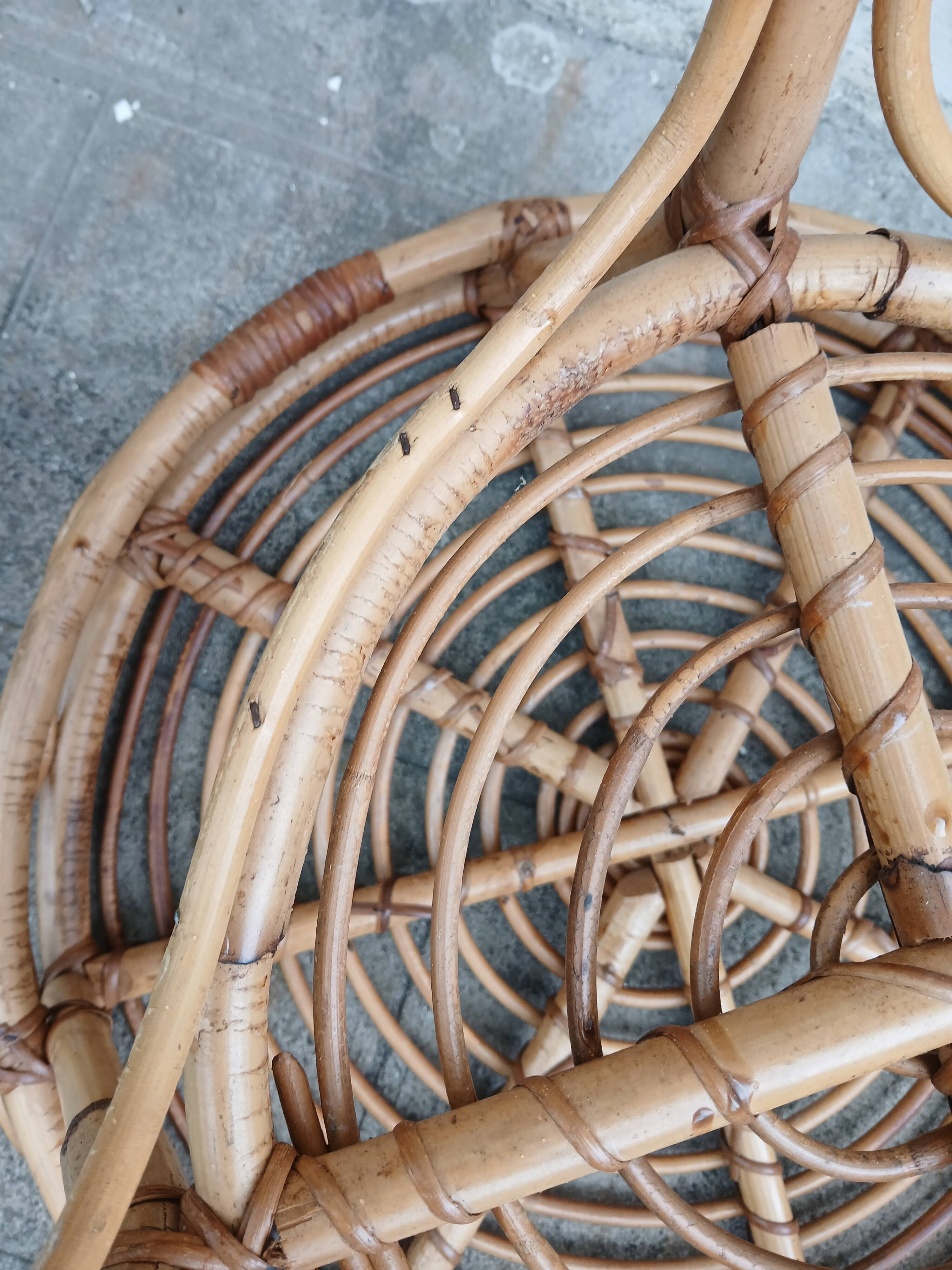 Vintage rattan coffee table