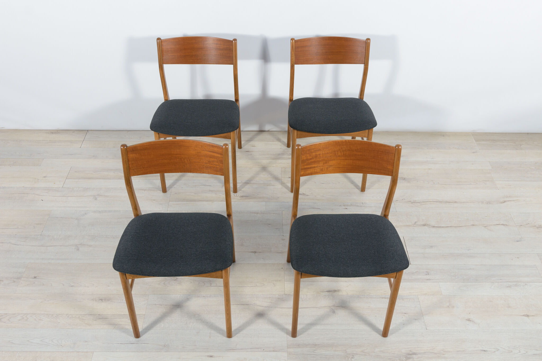 Mid-century teak dining chairs, 1960s, set of 4