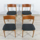 Mid-century teak dining chairs, 1960s, set of 4