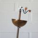Wooden Sputnik Chandelier Vintage Pendant Lamp Rustic Hanging Light 1970's