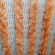 Vintage set of 2 garden woven rattan chairs - sky blue nets - 40