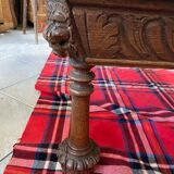 Carved wood table