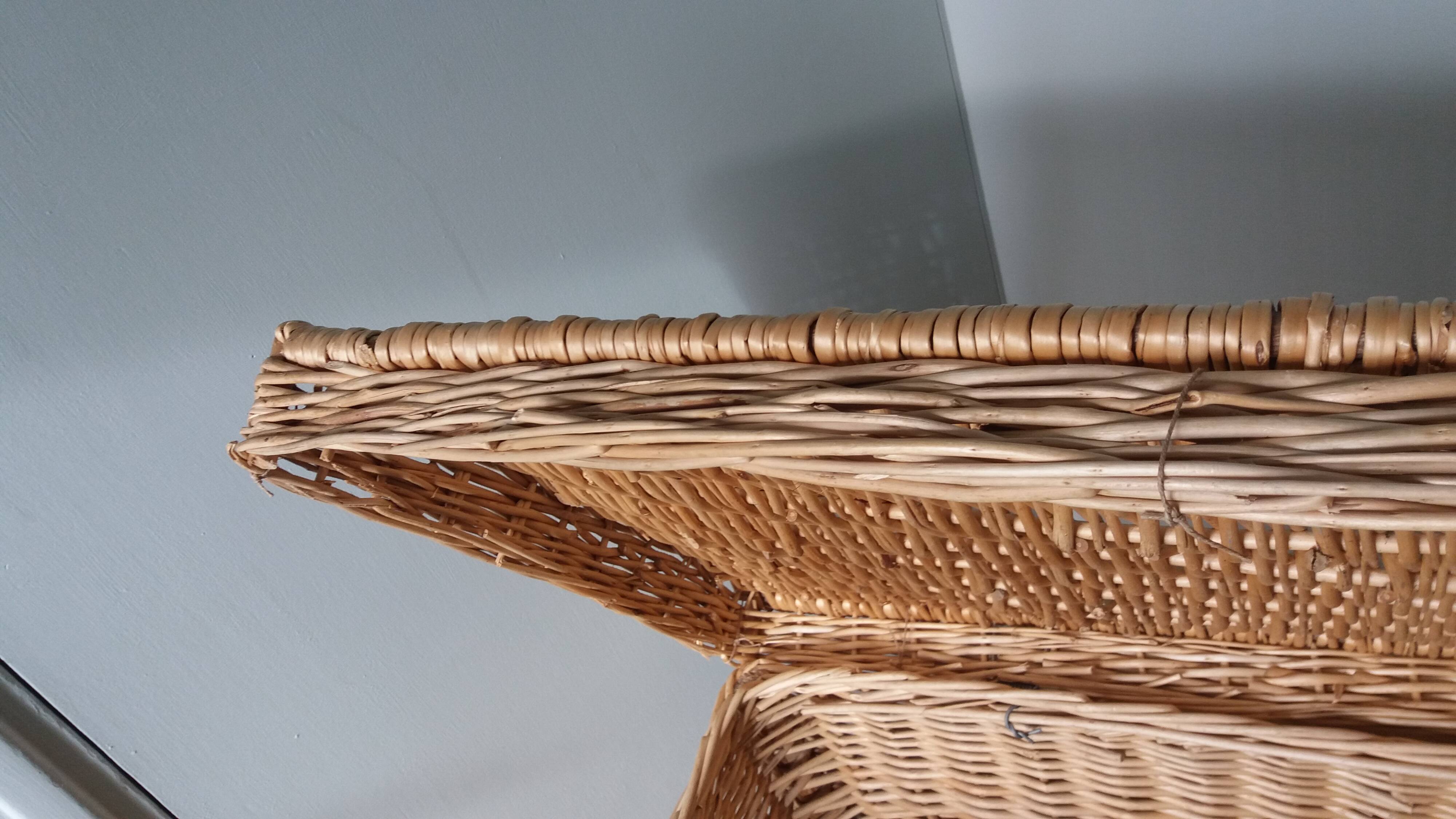 Wicker crate, very large basket