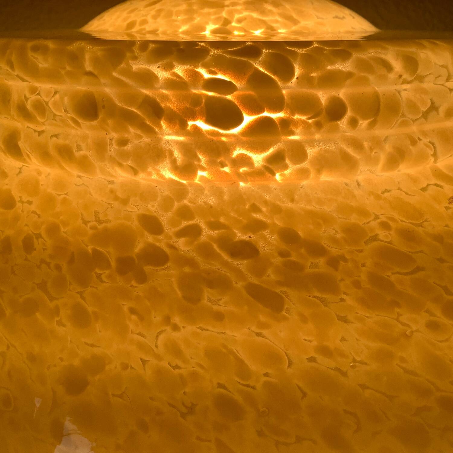 Art Deco Mushroom Lamp Clichy Glass Yellow.