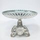 Art Nouveau fruit bowl in glass and metal Art Nouveau compote dish
