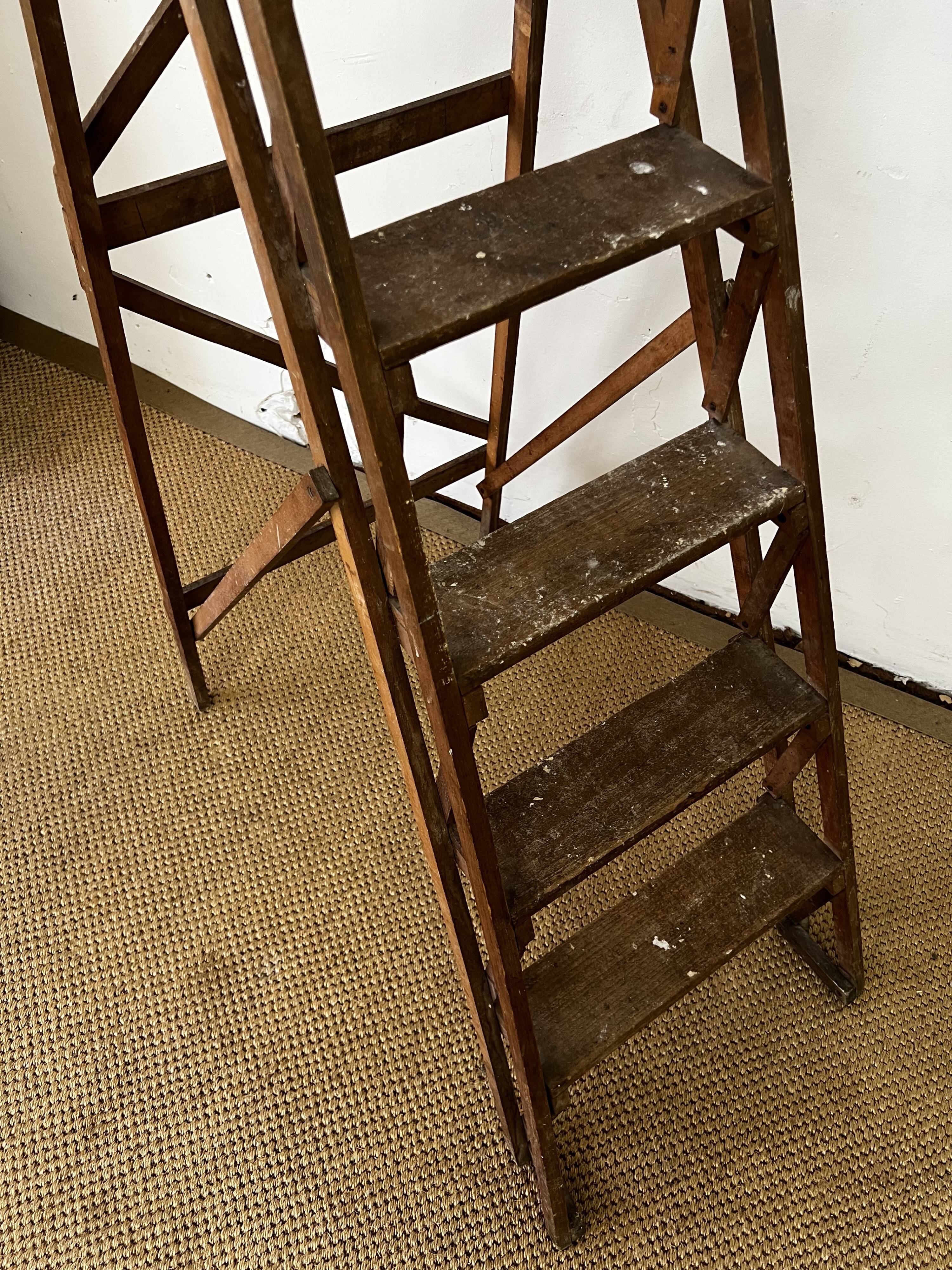 Vintage wooden stepladder