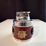 Vintage table set: lighter + marine-themed pots – retro style