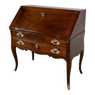 Petit Bureau de Port en Acajou de Cuba, époque Louis XV – XVIIIe