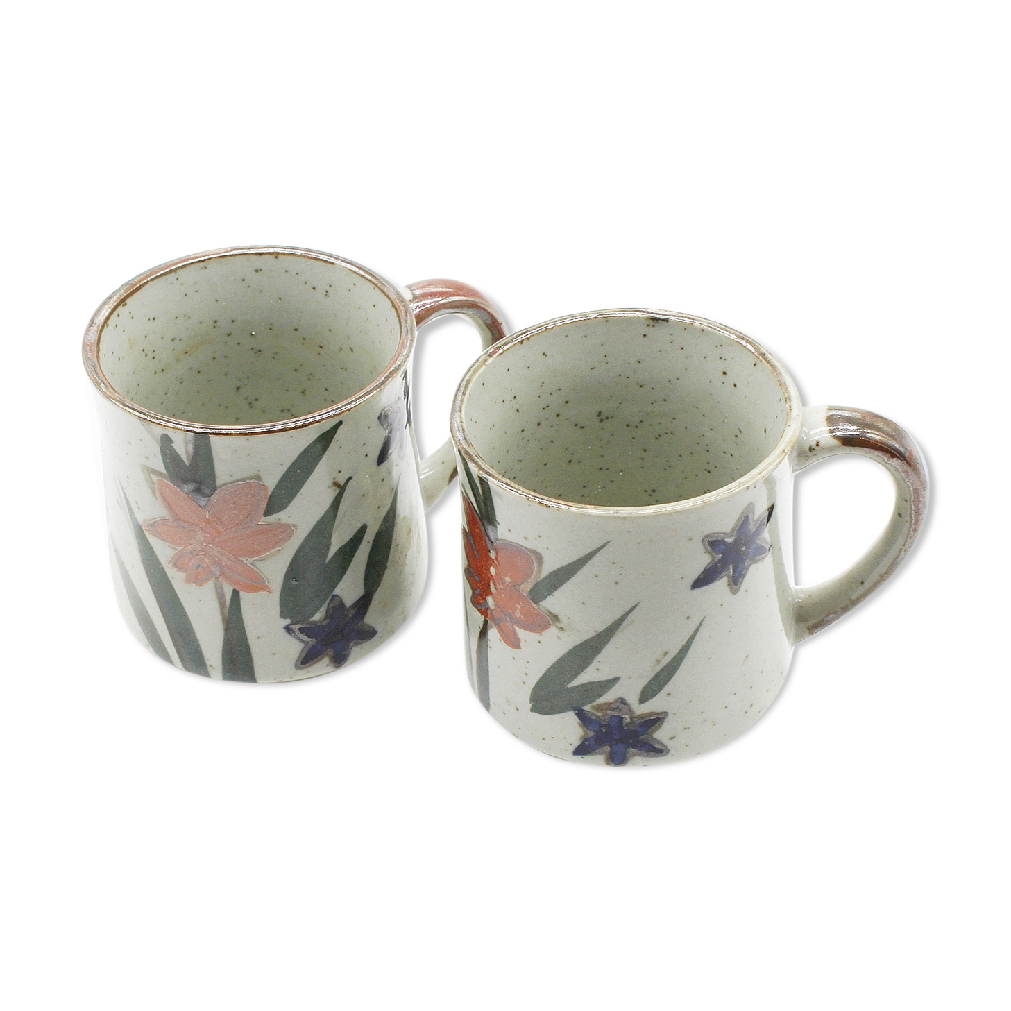 2 vintage sandstone mugs