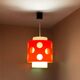 Space Age Hanging Lamp in Orange and White Polycarbonate, 1970s