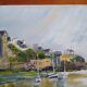 Oil on canvas marine painting Le conquet Breton