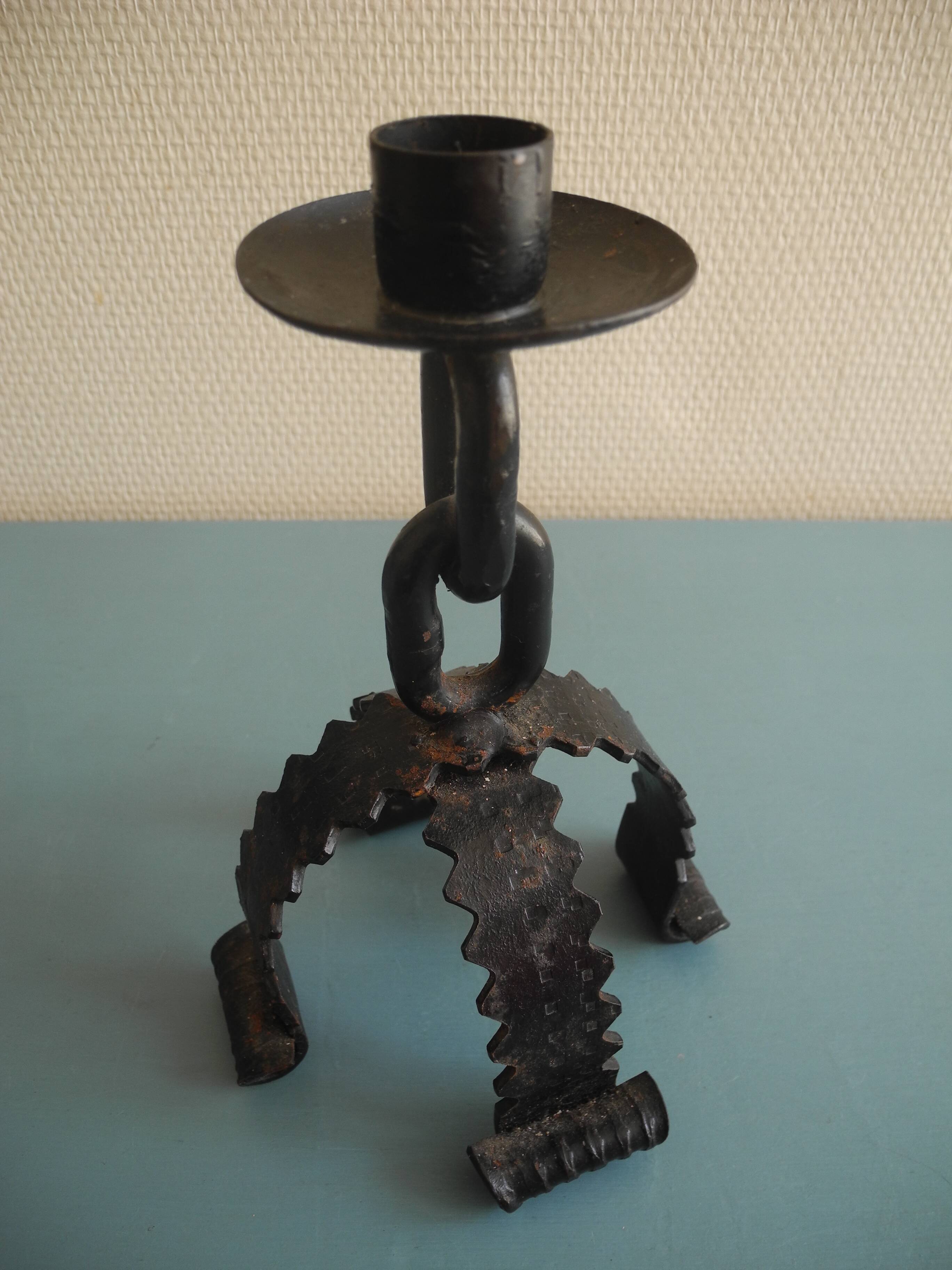 brutalist chandelier vintage decor brutalist candlestick