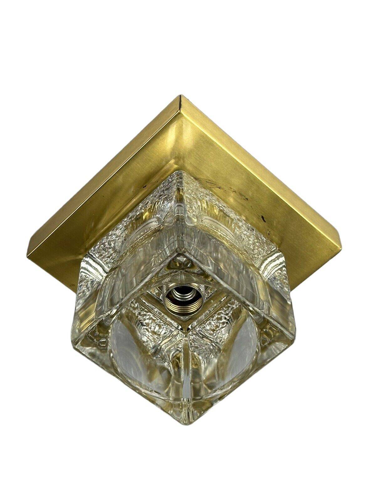60s 70s Peill & Putzler Cube wall lamp ceiling lamp ice glass space design