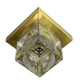 60s 70s Peill & Putzler Cube wall lamp ceiling lamp ice glass space design