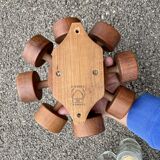 Vintage Danish Spice Wheel in Scandinavian Teak Digsmed Kitchen Danmark Furniture