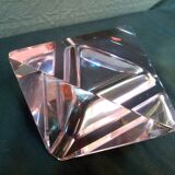 Murano glass multi-faceted ashtray, light purple colour