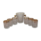 Set de seau à glace par bohemia crystal, années 1960.