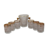 Set de seau à glace par bohemia crystal, années 1960.