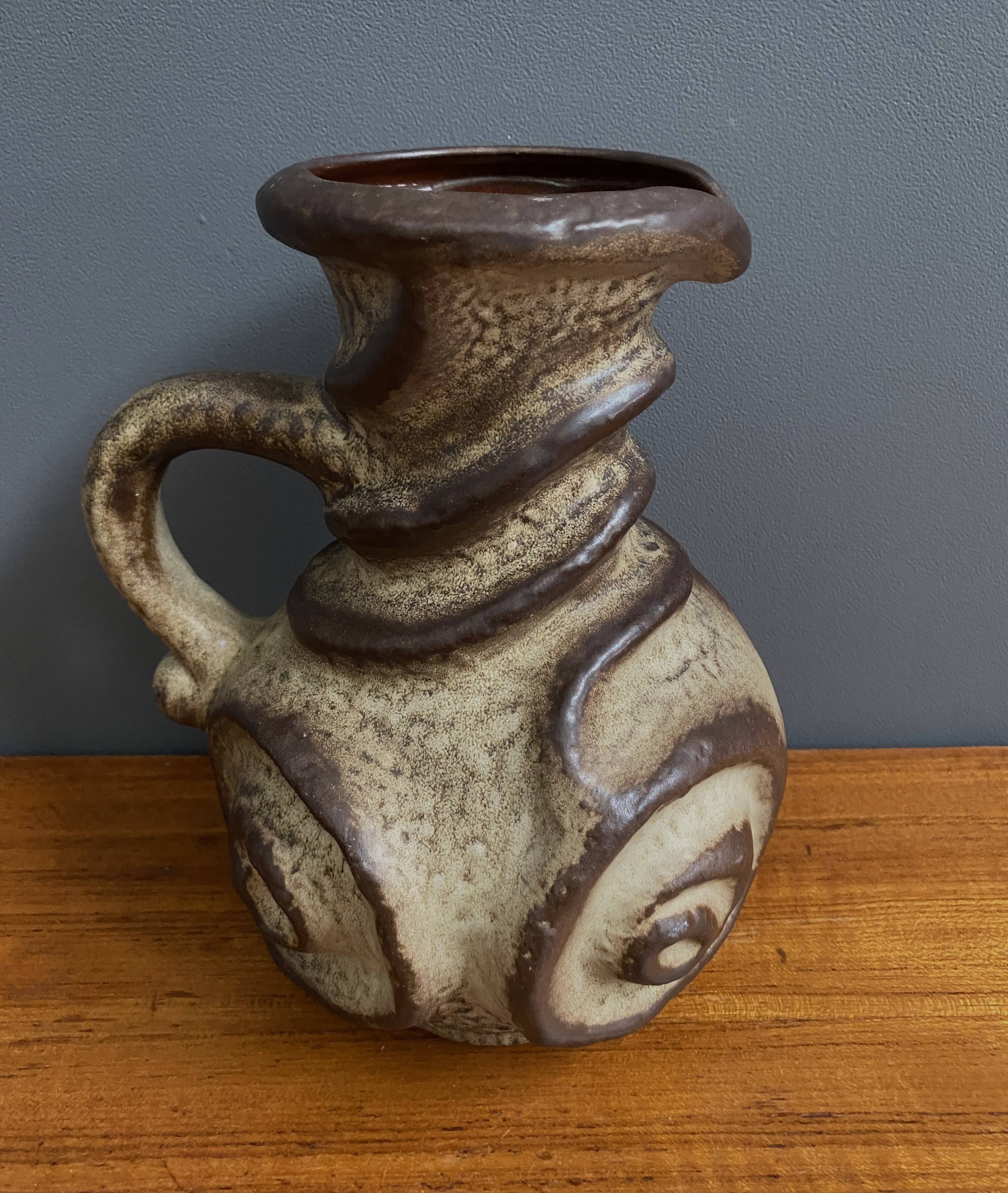 Brutalist West Germany vase by Carsten Tonnieshof model 6034-25
