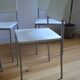 Lot de 4 chaises métal et bois vintage 1990