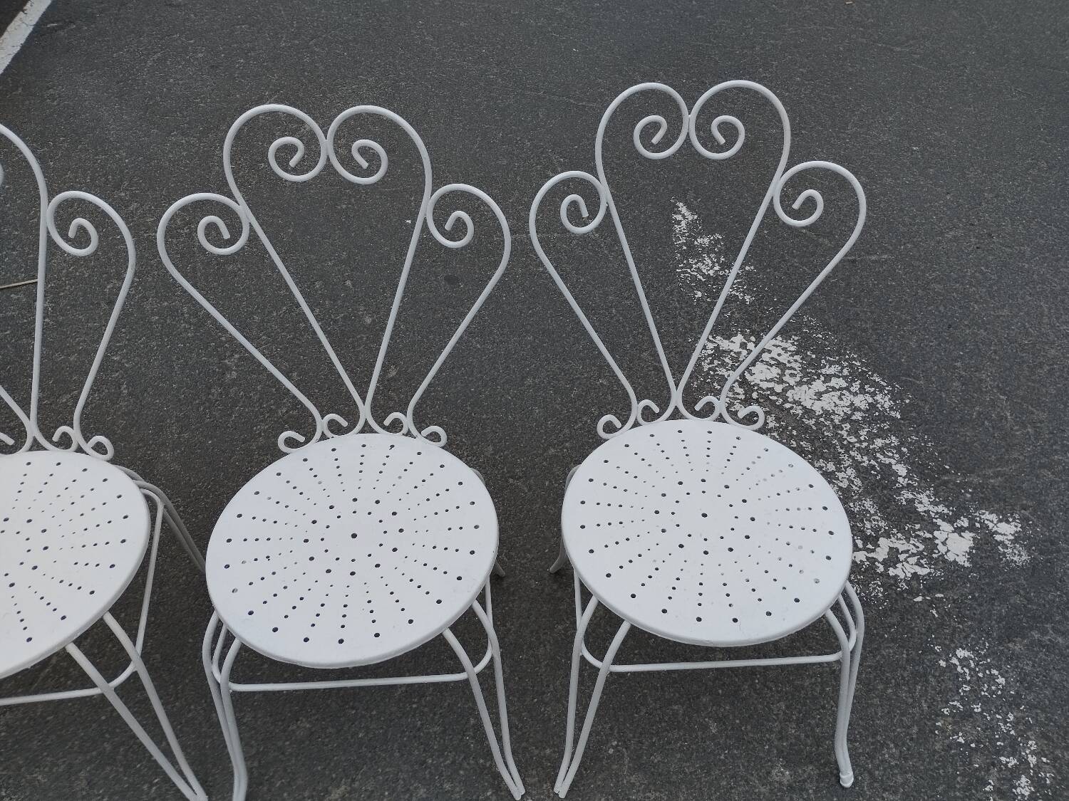 Antique garden furniture in vintage iron