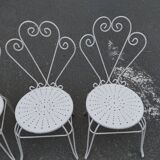 Antique garden furniture in vintage iron