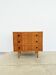 Commode scandinave 3 tiroirs en chêne, boutons noirs — années 60