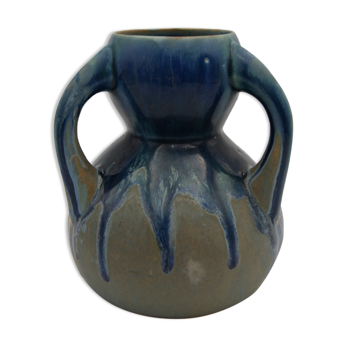 Vase 3 handles Métenier vintage