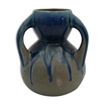 Vase 3 handles Métenier vintage