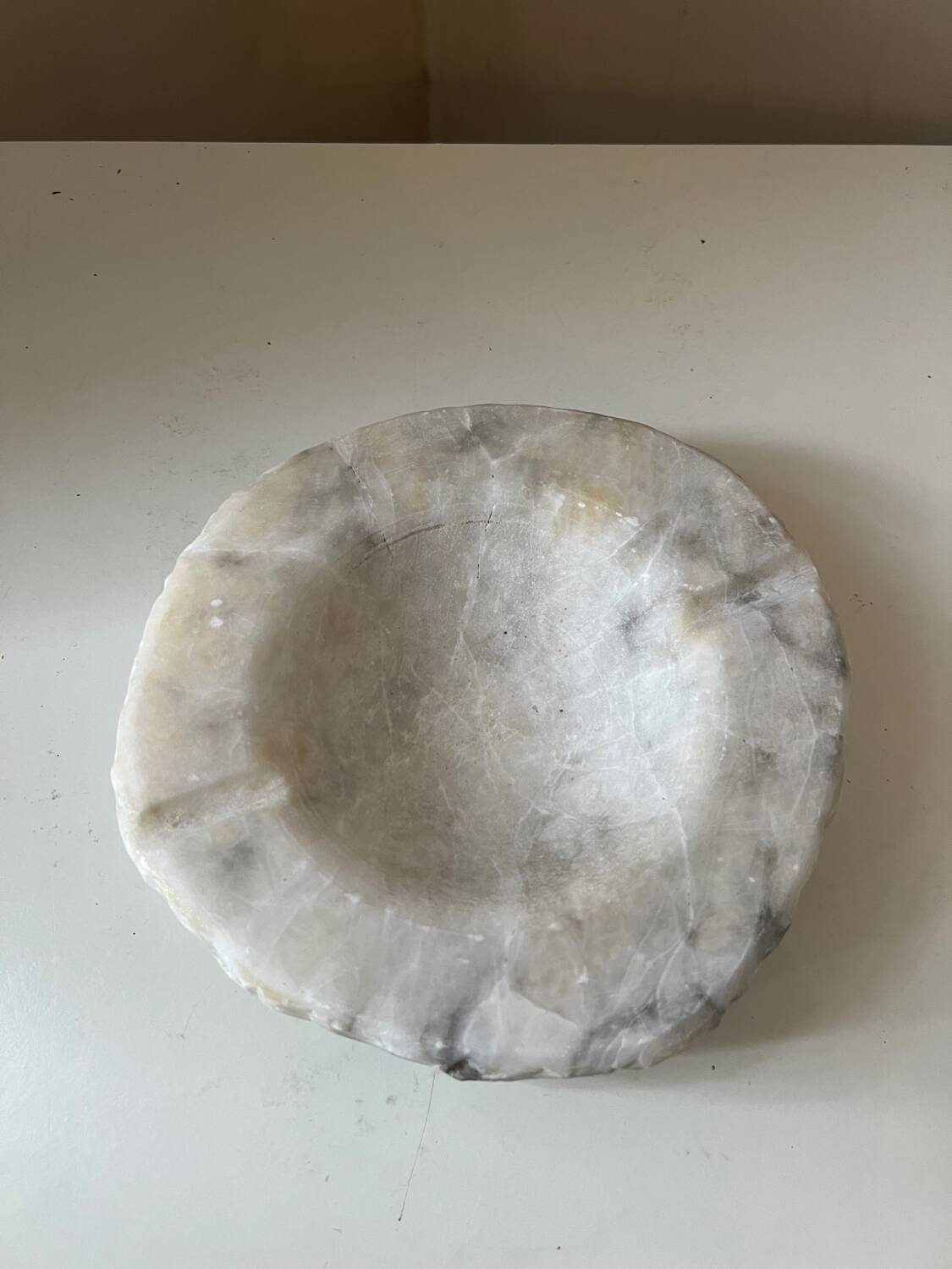 Vintage 1970s hard stone ashtray (marble, granite)