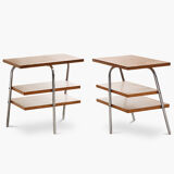 Paire de tables de chevet des années 50