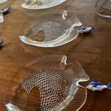 Service assiettes vintage supports à baguette en céramique