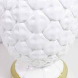 Table lamp ananas ceramic and brass 70s