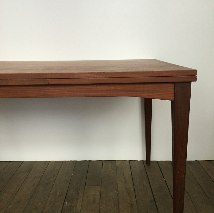 Teak dining table with extensions