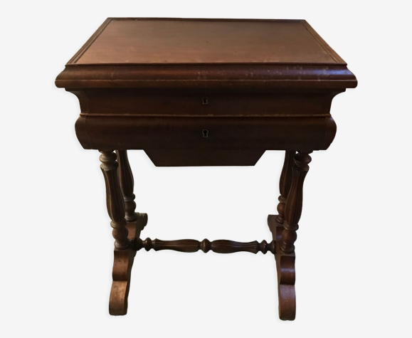 Table travailleuse en acajou debut XXeme