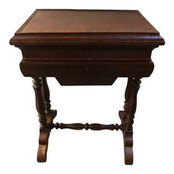 Table travailleuse en acajou debut XXeme