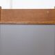 Brutalist wall mirror with a solid wood frame - 1960s