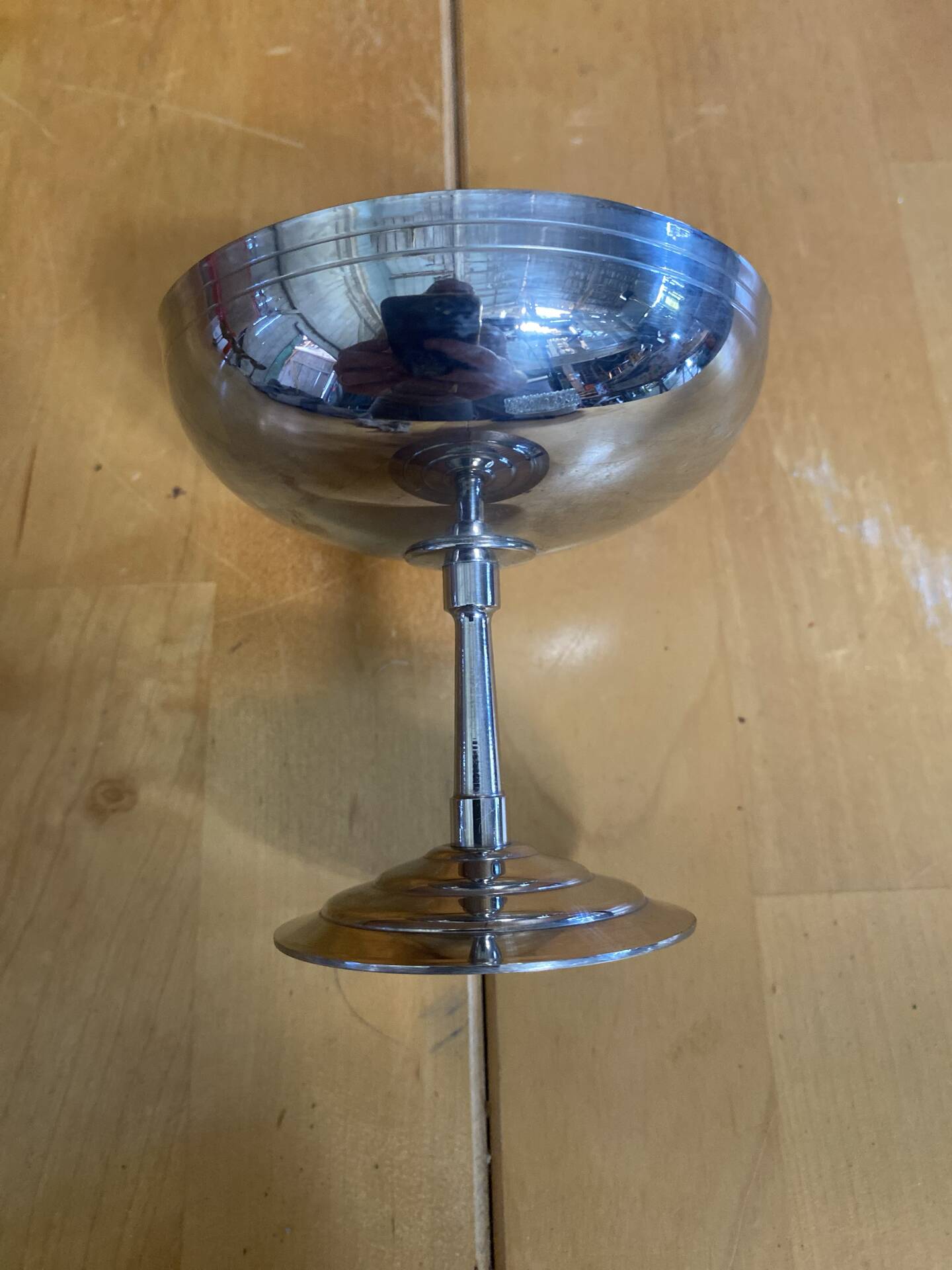 Set of 6 ice cream bowls rémy letang stainless steel vintage design #e407